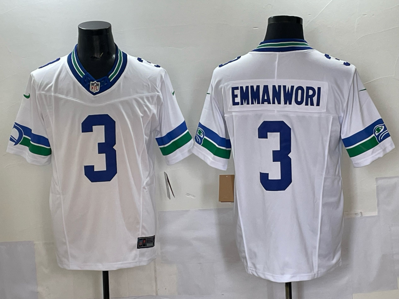 Men Seattle Seahawks #3 Emmanwori white 2025 Nike NFL jersey
